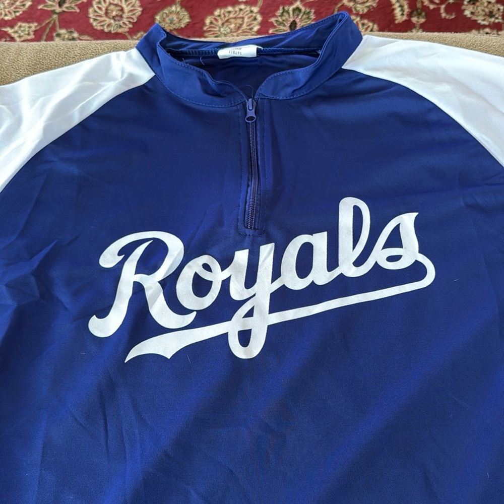 Kansas City Royals Activewear Quarter Zip Shirt Polyester (NH)